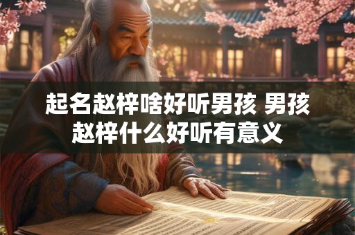 起名赵梓啥好听男孩 男孩赵梓什么好听有意义