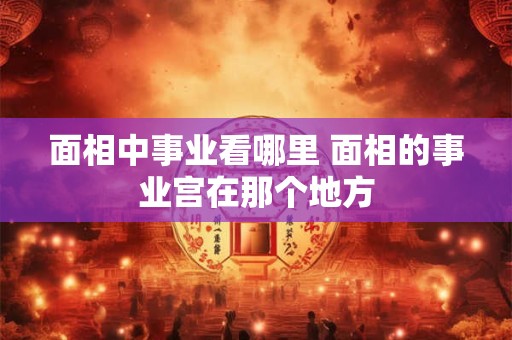 面相中事业看哪里 面相的事业宫在那个地方