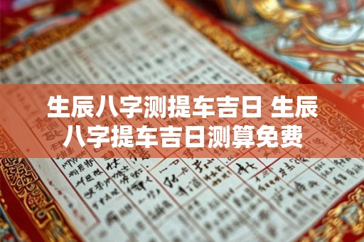 生辰八字测提车吉日 生辰八字提车吉日测算免费