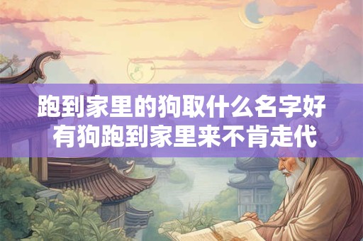 跑到家里的狗取什么名字好 有狗跑到家里来不肯走代表什么