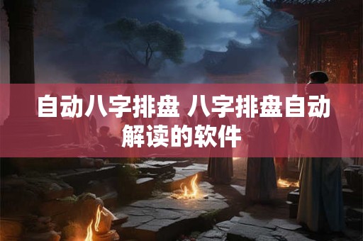 自动八字排盘 八字排盘自动解读的软件