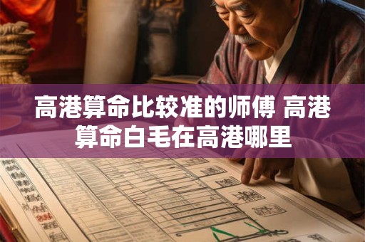 高港算命比较准的师傅 高港算命白毛在高港哪里