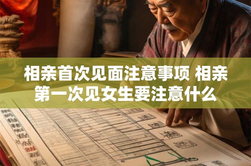 相亲首次见面注意事项 相亲第一次见女生要注意什么