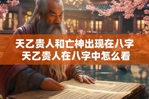 天乙贵人和亡神出现在八字 天乙贵人在八字中怎么看
