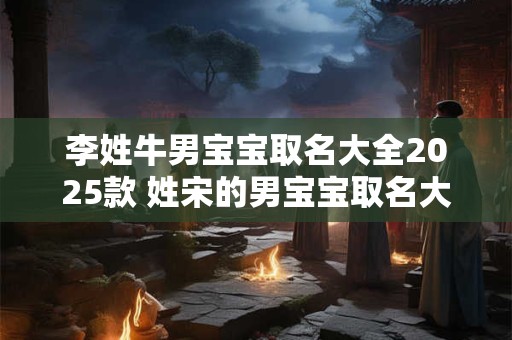李姓牛男宝宝取名大全2025款 姓宋的男宝宝取名大全