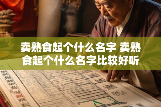 卖熟食起个什么名字 卖熟食起个什么名字比较好听