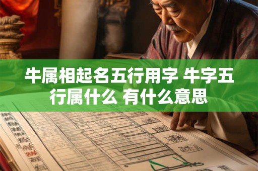 牛属相起名五行用字 牛字五行属什么 有什么意思