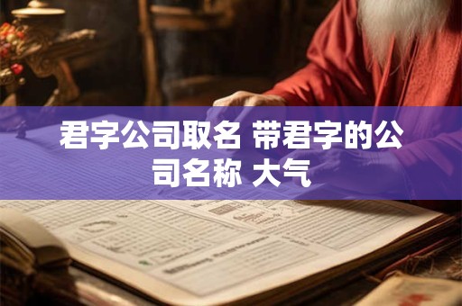 君字公司取名 带君字的公司名称 大气