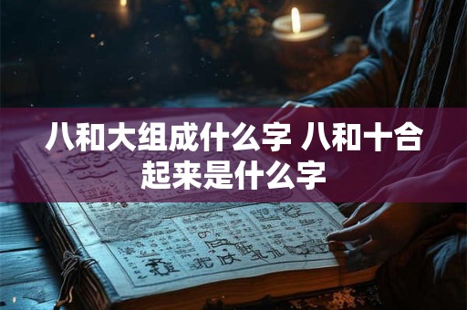 八和大组成什么字 八和十合起来是什么字