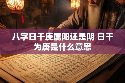 八字日干庚属阳还是阴 日干为庚是什么意思