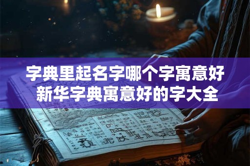 字典里起名字哪个字寓意好 新华字典寓意好的字大全有哪些