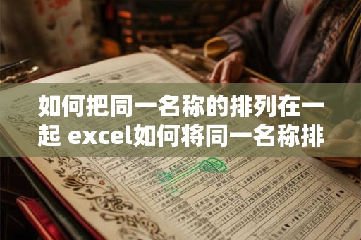 如何把同一名称的排列在一起 excel如何将同一名称排列在一起