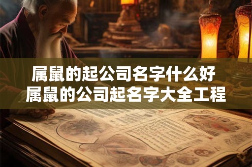 属鼠的起公司名字什么好 属鼠的公司起名字大全工程建筑