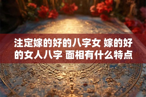 注定嫁的好的八字女 嫁的好的女人八字 面相有什么特点