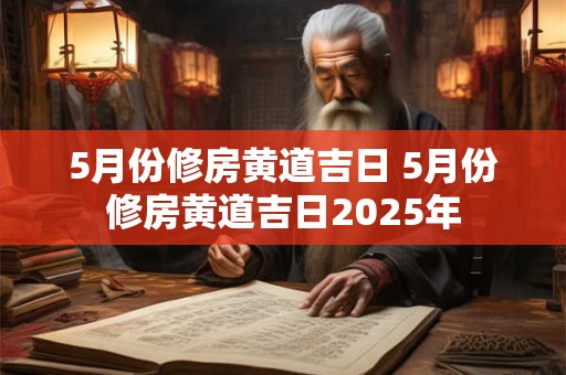 5月份修房黄道吉日 5月份修房黄道吉日2025年