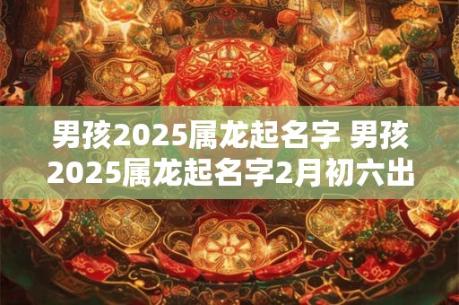 男孩2025属龙起名字 男孩2025属龙起名字2月初六出生好吗