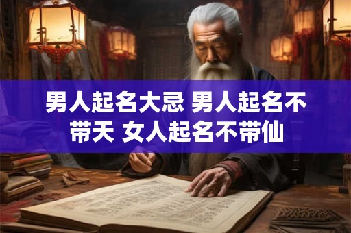 男人起名大忌 男人起名不带天 女人起名不带仙