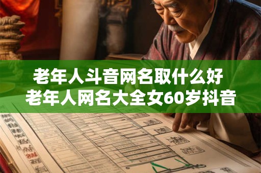 老年人斗音网名取什么好 老年人网名大全女60岁抖音