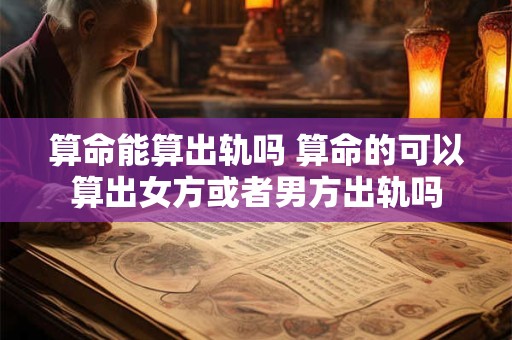 算命能算出轨吗 算命的可以算出女方或者男方出轨吗