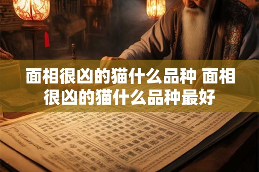 面相很凶的猫什么品种 面相很凶的猫什么品种最好