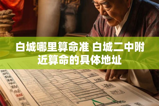 白城哪里算命准 白城二中附近算命的具体地址