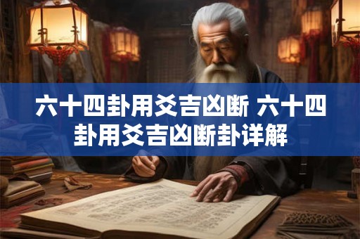 六十四卦用爻吉凶断 六十四卦用爻吉凶断卦详解