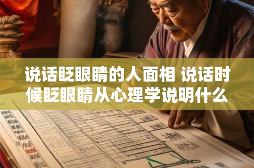 说话眨眼睛的人面相 说话时候眨眼睛从心理学说明什么