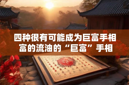 四种很有可能成为巨富手相 富的流油的“巨富”手相