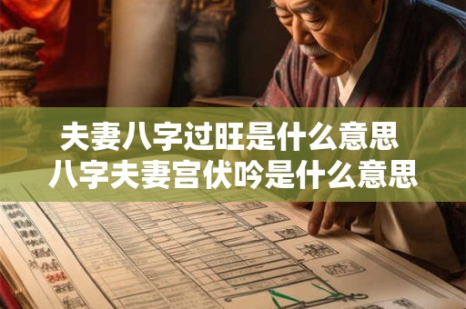 夫妻八字过旺是什么意思 八字夫妻宫伏吟是什么意思