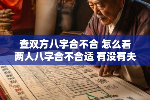 查双方八字合不合 怎么看两人八字合不合适 有没有夫妻缘