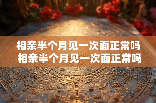 相亲半个月见一次面正常吗 相亲半个月见一次面正常吗男生