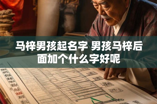 马梓男孩起名字 男孩马梓后面加个什么字好呢