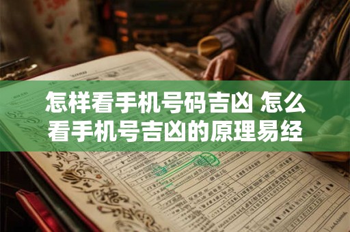 怎样看手机号码吉凶 怎么看手机号吉凶的原理易经