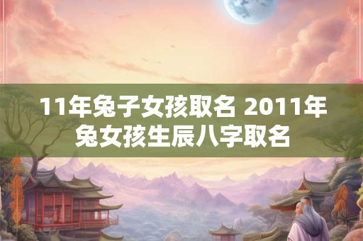 11年兔子女孩取名 2011年兔女孩生辰八字取名