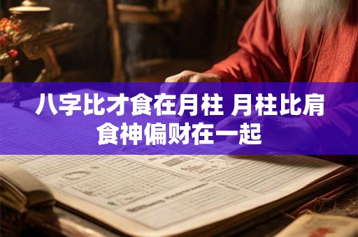 八字比才食在月柱 月柱比肩食神偏财在一起