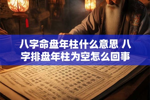 八字命盘年柱什么意思 八字排盘年柱为空怎么回事