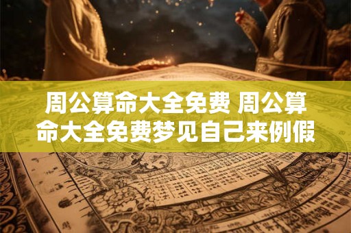 周公算命大全免费 周公算命大全免费梦见自己来例假特别多