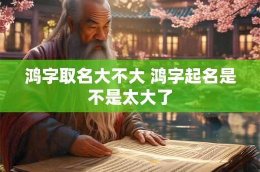 鸿字取名大不大 鸿字起名是不是太大了