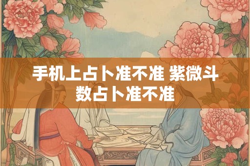 手机上占卜准不准 紫微斗数占卜准不准