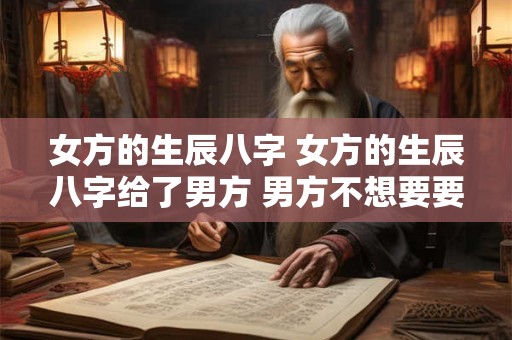 女方的生辰八字 女方的生辰八字给了男方 男方不想要要给红包吗