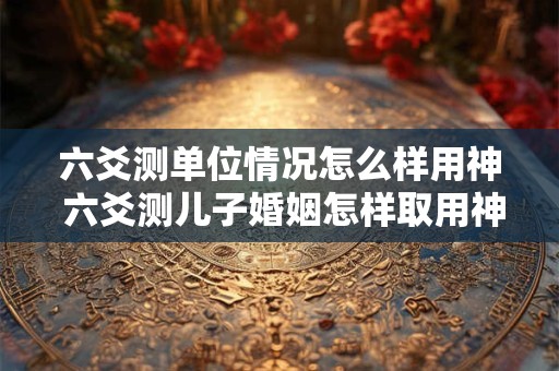 六爻测单位情况怎么样用神 六爻测儿子婚姻怎样取用神