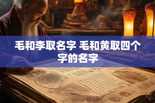 毛和李取名字 毛和黄取四个字的名字
