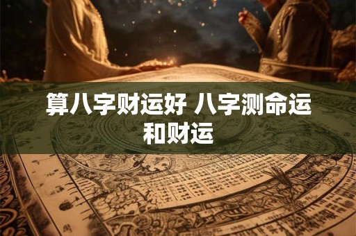 算八字财运好 八字测命运和财运