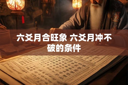 六爻月合旺象 六爻月冲不破的条件