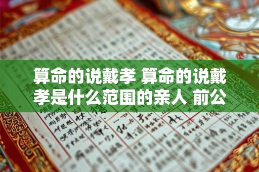 算命的说戴孝 算命的说戴孝是什么范围的亲人 前公公