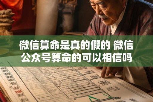 微信算命是真的假的 微信公众号算命的可以相信吗
