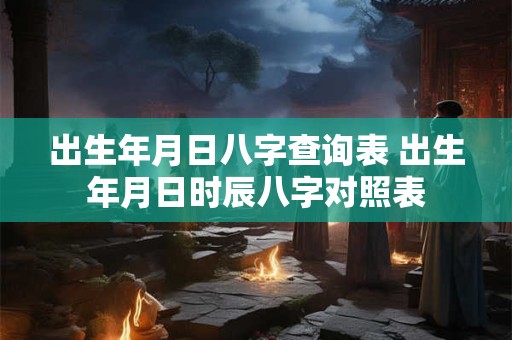 出生年月日八字查询表 出生年月日时辰八字对照表