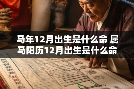 马年12月出生是什么命 属马阳历12月出生是什么命