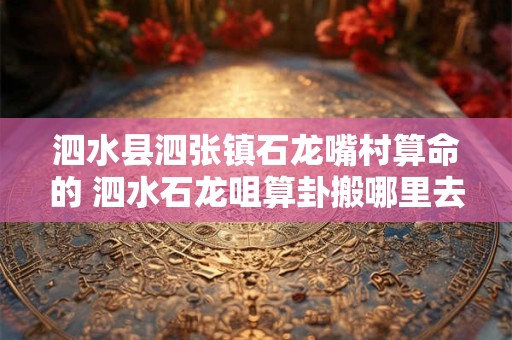 泗水县泗张镇石龙嘴村算命的 泗水石龙咀算卦搬哪里去了