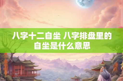 八字十二自坐 八字排盘里的自坐是什么意思
